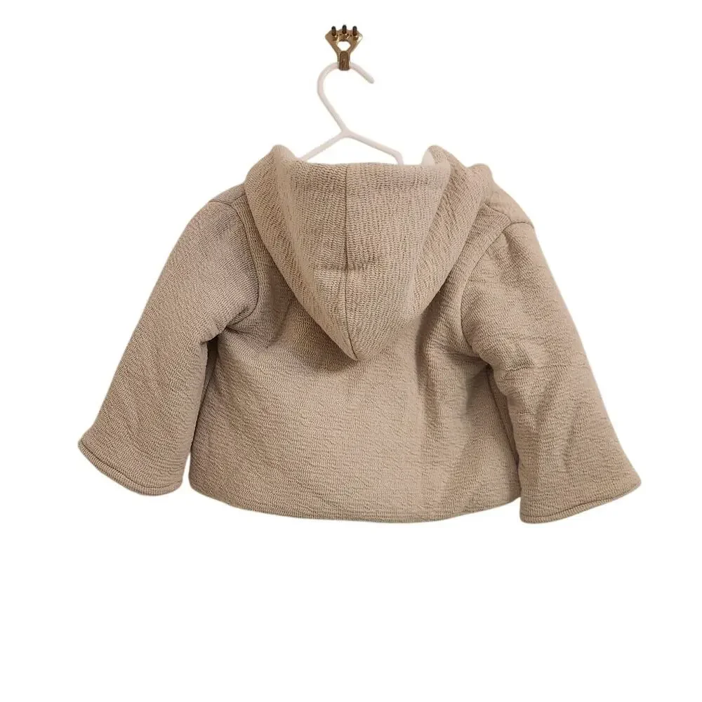 NWT First Impressions Unisex Faux Sherpa Lined Hooded Jacket 0-3 Months